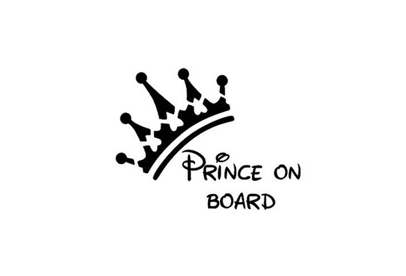 Nannys Prince Car Sign Like Baby/Child On Board Blu/Gol 