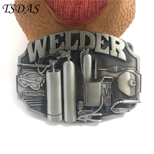 Welder belt outlet buckle