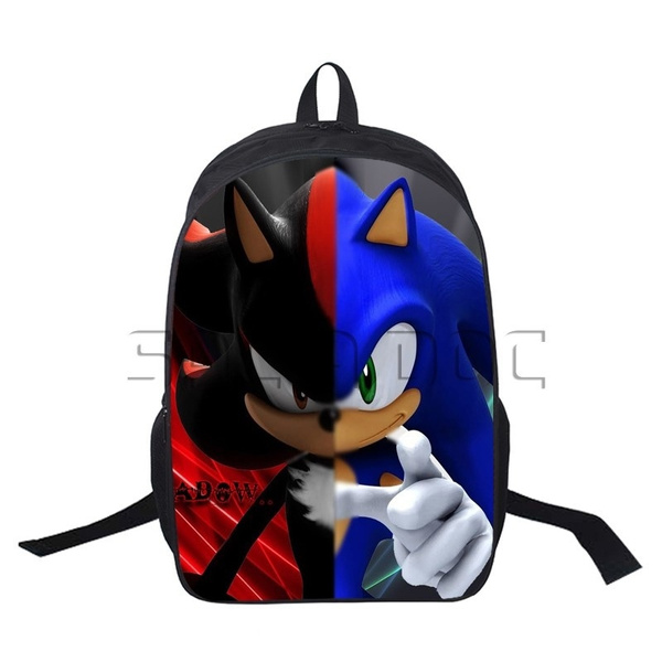 تصل دائرة كهربائية صياد السمك  Sonic The Hedgehog School Bags Students Boys Girls School rucksack Cartoon  Anime Sonic bookbag fashion Backpack (12-16 inch backpack) | Wish
