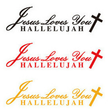 Car Sticker, jesuschrist, hallelujah, Decals & Bumper Stickers