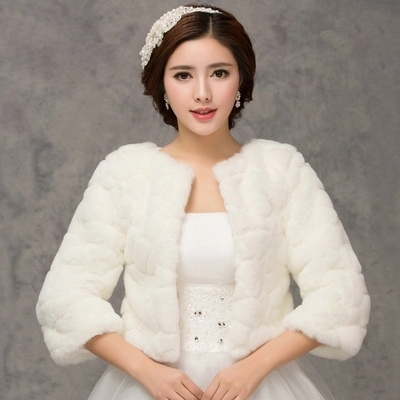 plus size faux fur wedding wrap