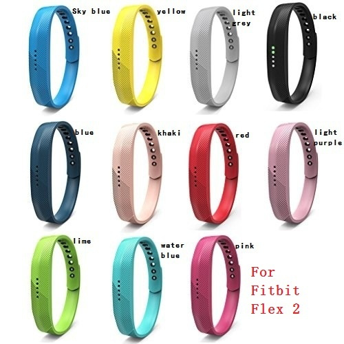 Replacement Sports Wrist Band Strap Clasp For Fitbit Flex 2 Bracelet Large,Small 