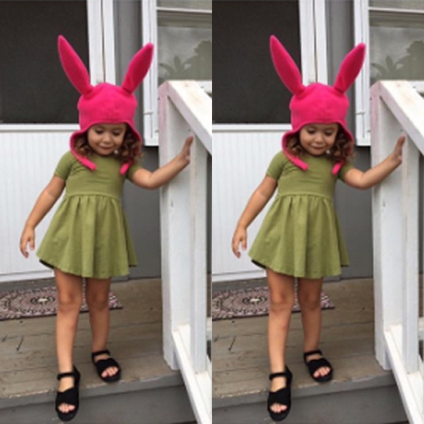 Louise Pink Bunny Ears Hat Bob s Burgers Cosplay Costume Halloween