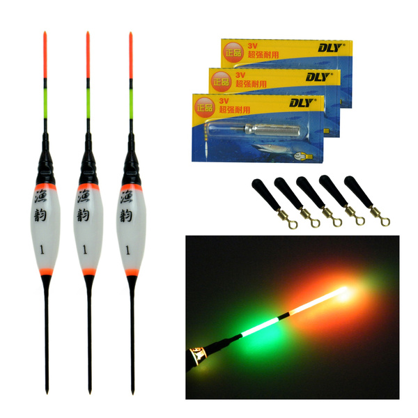 3 Pcs Electronic LED Fishing Floats Bobbers Buoyancy With Battery River  Lake Carp Fishing Night Light Luminous Floating Float Bobber