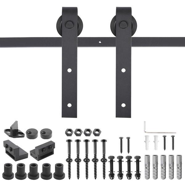 6.6ft Heavy Duty Steel Sliding Barn Wood Door Closet Hardware