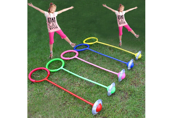 Foot Hula Hoop Ankle Skip Ball Playground Toy Rope Skipping Rope Yellow or Green 