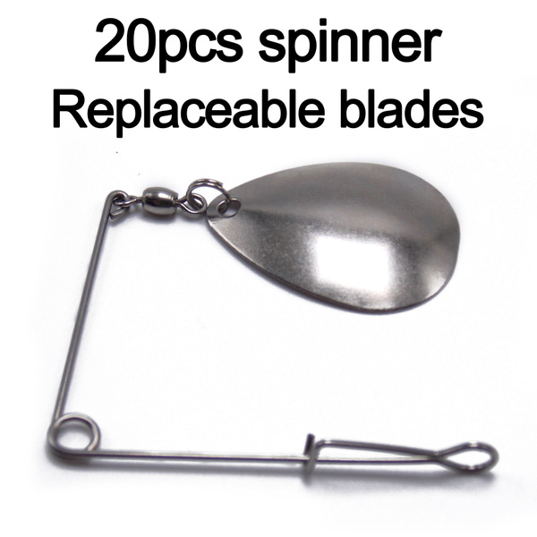 20pcs Spinner baits replaceable blades to add extra flash and vibration to  JIGS