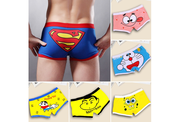 SpongeBob Men Underpants Cotton Funny Cartoon Anime Boys Cute U