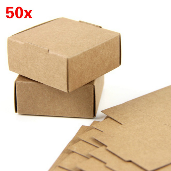 50/100pc Cardboard Mini Box DIY Kraft Paper Box Soap Box Jewelry