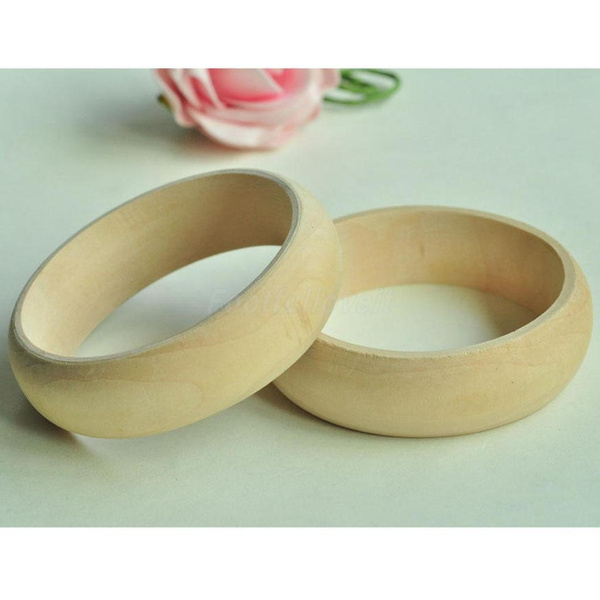 Unfinished wood store bangles