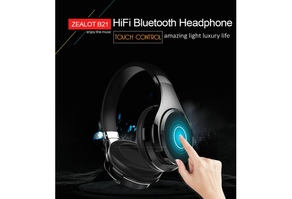 ZEALOT B21 Stereo Bass Wireless Bluetooth Headphone HiFi Earphone  Gesture Touch Control Noise Cancelling With Microphone