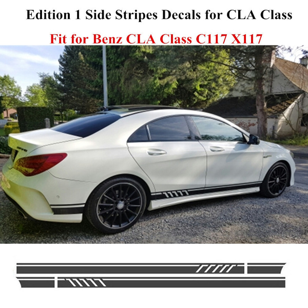 Edition 1 Style Sport Side Stripes Decal Sticker for Mercedes Benz W117  C117 X117 CLA AMG Matte/Gloss Black
