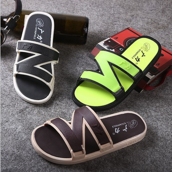 Men's Slip On Sport Slide Sandals Flip Flop Shower Shoes Slippers Gym House Pool Men's Slip On Sport Slide Sandals Flip Flop Shower Shoes Slippers Gym House Pool