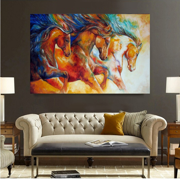 abstract indian horse paintings