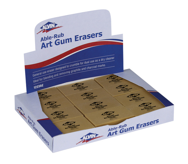 Alvin 1223AE Art Gum Eraser Large 12-bx