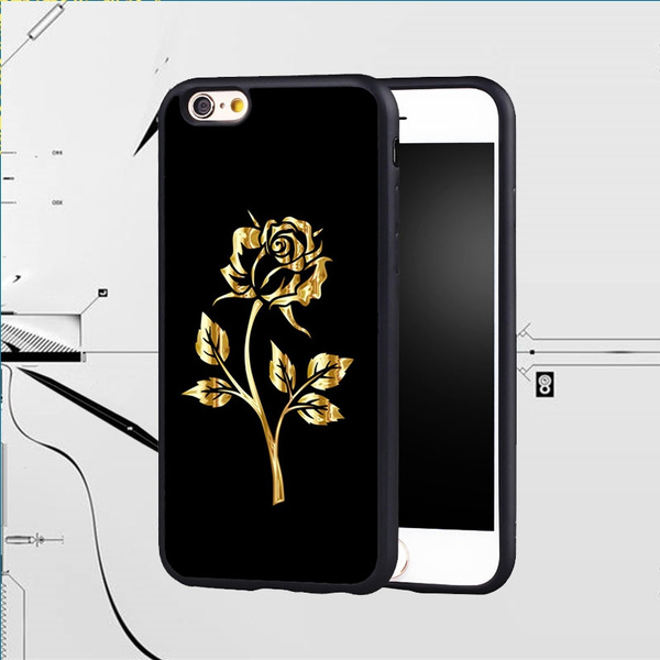 Golden Rose Beauty Beast Original Protect Phone Case Cover For Iphone 4S 5 5S SE 6 6s 6s Plus 7 7plus 8 And Samsung Galaxy S5 S6 S7 Edge