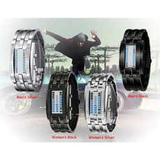 LED Watch, Steel, binarywatch, led