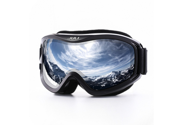 JULI Ski Goggles,Winter Snow Sports Snowboard Goggles With Anti-fog UV Protection Interchangeable Spherical Dual Lens for Men Women & Youth Snowmobile 