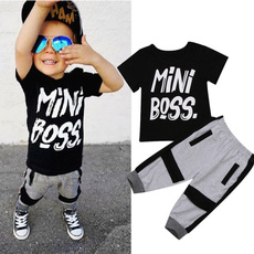 2Pcs Toddler Kids Baby Boy T-shirt Tops Pants Harem Outfits Set Clothes 1-6T