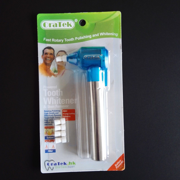 HOT! Dental ELECTRIC TOOTH POLISHER WITH 4 CAPS STAIN REMOVER TEETH