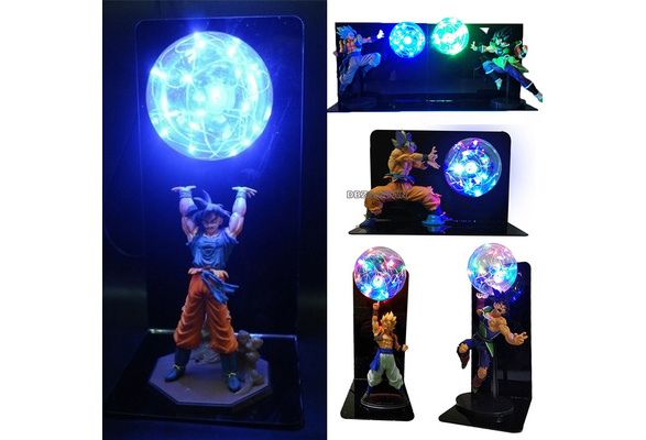 Dragon Ball Super Saiyan Son Goku Vegeta form Gogeta Figure Statue LED Lamp