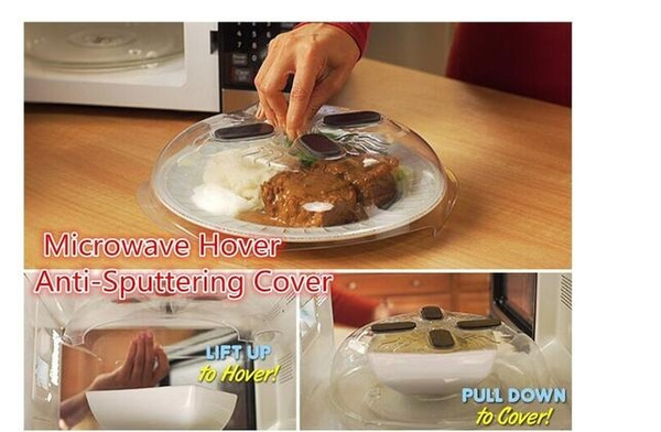 Microwave Hovering Anti Splattering Magnetic Food Lid Cover Guard