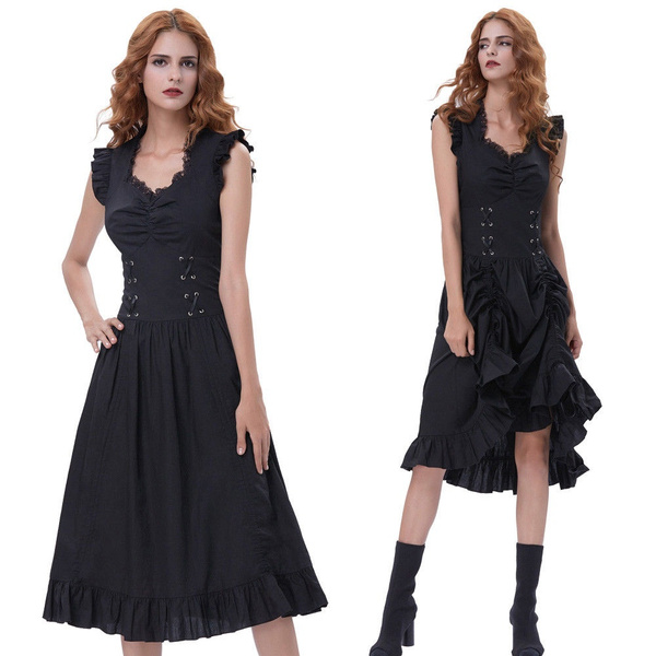 Formal Women Black Vintage Victorian 