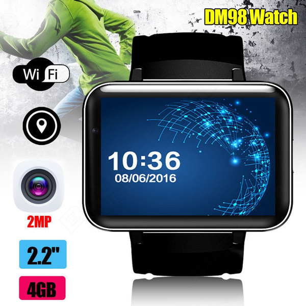2.2 Inch IPS DM98 Bluetooth Smart Watch Android Phone Smartwatch Watch 3G  4GB Android Camera Playstore GPS WIFI | Wish