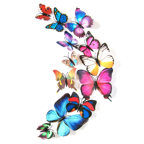 Download 12pcs 3d Butterfly Wall Decor Diy Home Decoration Accessories 3d Butterfly Wall Stickers Home Decorations 3d Butterfly Adesivos Wish