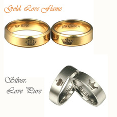 Couple Rings, King, titanium steel, wedding ring