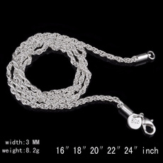 Sterling, 925 sterling silver, Chain, women necklace