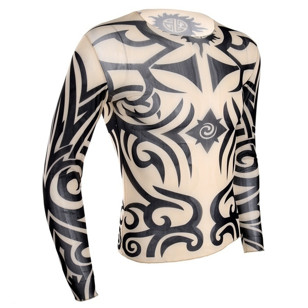 fake tattoo long sleeve shirt