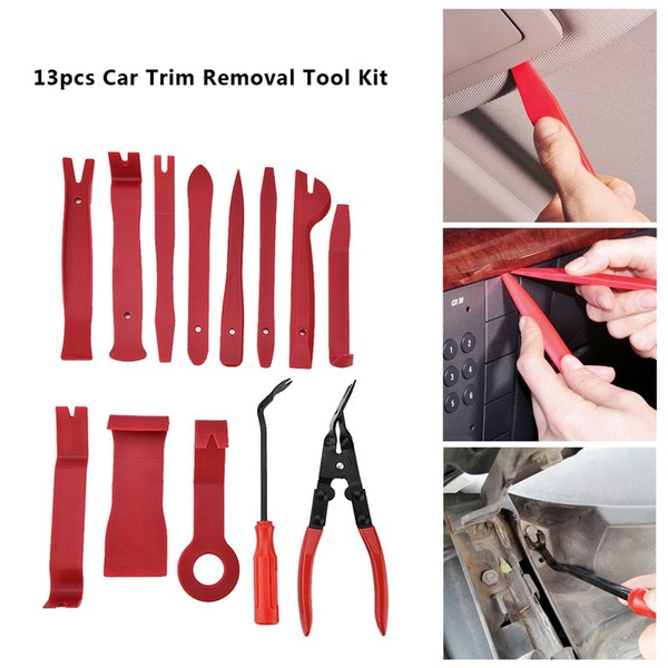 13pc Window Trim Removal Pry Bar Tool Panel Door Interior Clip Remover