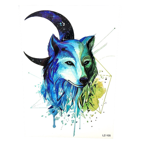 blue wolf drawing