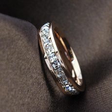 Steel, wedding ring, gold, 18 k