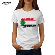 sudansudaneseflag, Summer, Fashion, Cotton T Shirt