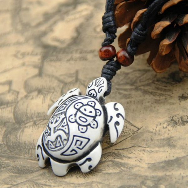Turtle Necklace Yak Bone Carving Pendant Imitation Bone - Temu