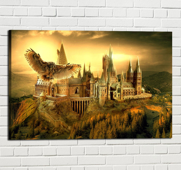 HD Printed Oil Painting Home Wall Decor Art On Canvas Hogwarts Castle No Framed