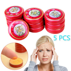5pcs Tiger Balm Red Refresh Cold Headache Dizziness Muscle Relax Essential Oil (Size: 1)