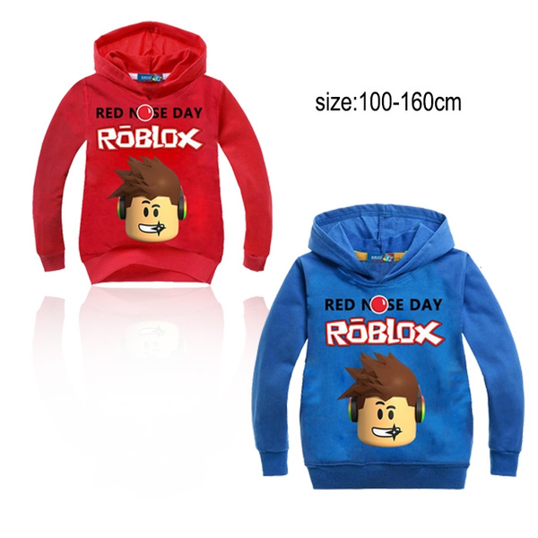 Autumn And Winter Children S Sweater Roblox Red Nose Day Print Pattern Boy Girl Hooded Jacket Wish - winter jacket roblox shirt