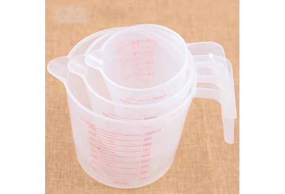 3 Pcs/lot Clear Plastic Liquid Measuring Cups Jug Kitchen Cooking Baking  Measuring Tools Accessories