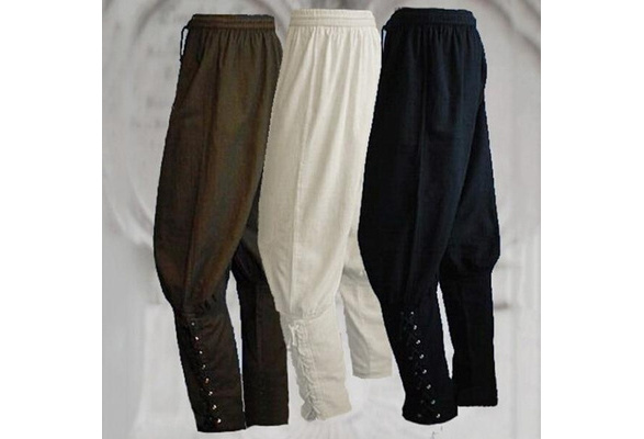Mens Medieval Pirate Cosplay Costume Pants Renaissance Navigator Trousers  Pants Black Army Green | Wish