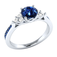 Exquisite 925 Sterling Silver Natural Sapphire Diamonds Gemstones Birthstone Bride Princess Wedding Engagement Strange Ring Jewelry Size 6 7 8 9 10