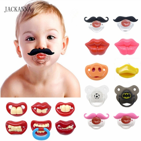 Baby Pacifier Funny Dummy Nipple Teether Soother Toddler Pacy Orthodontic Teat 