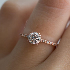 crystal ring, Rose, gold, Engagement Ring
