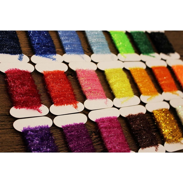 21 Cards Mixed Colors Fly Fishing Tinsel Chenille Crystal Flash