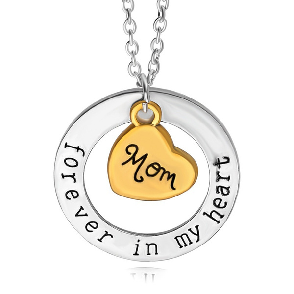 Sunvy Mom Dad Grandpa Grandma Aunt Uncle Son Daughter Sister Brother I Love You to The moom and Back Necklace Jewelry Valentines Day Birthday Mothers Day Fathers Day Gift MOM