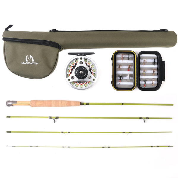 Maxcatch Express Shipping! Ultra-lite Fly Rod Combo, Rod and Reel flies and  tackle box Outfit: 2wt/3wt