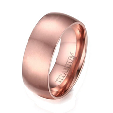 Steel, 8MM, wedding ring, gold