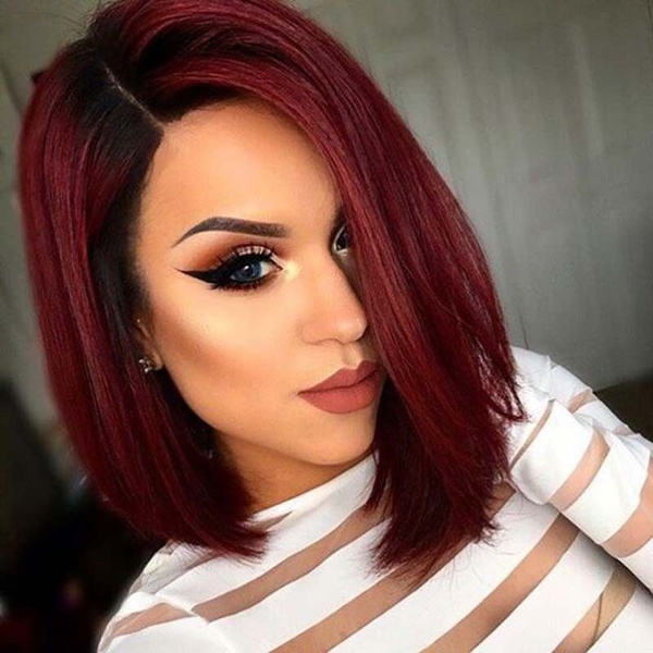 dark red hair wig